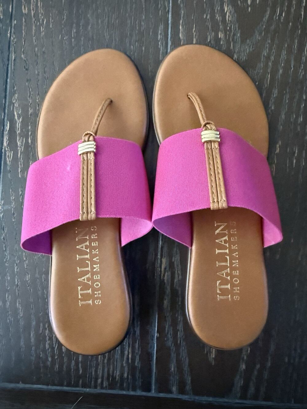 Italian Shoemakers Afia banded Thong Sandals Pink